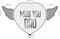 Miss You Bro Heavenly Balloons heart shaped with angel wings (Purple)